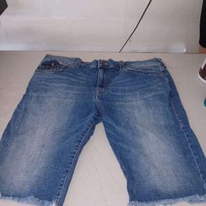 True Religion Blue Denim Shorts